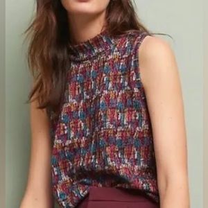 Anthropology Akemi + Kim Petra Mock Neck Sleeveless Top